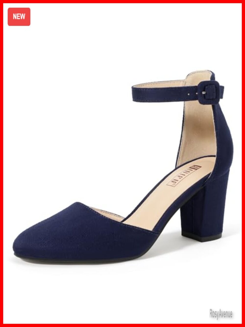 Women's IDIFU High Chunky Block Closed Toe Heels Pumps